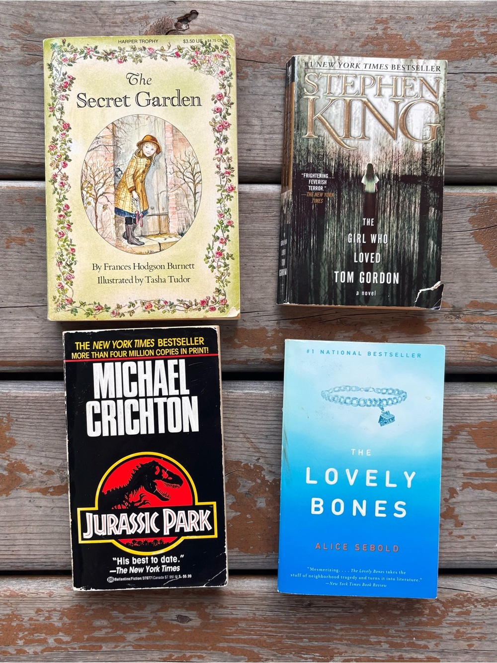 Classics Novel Lot - 4 Count - The Lovely Bornes, Secret Garden, Jurassic Park..
